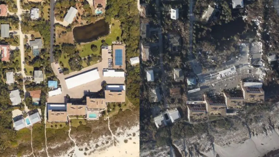 Ocean's Reach sanibel condos hurricane Ian damage before and after