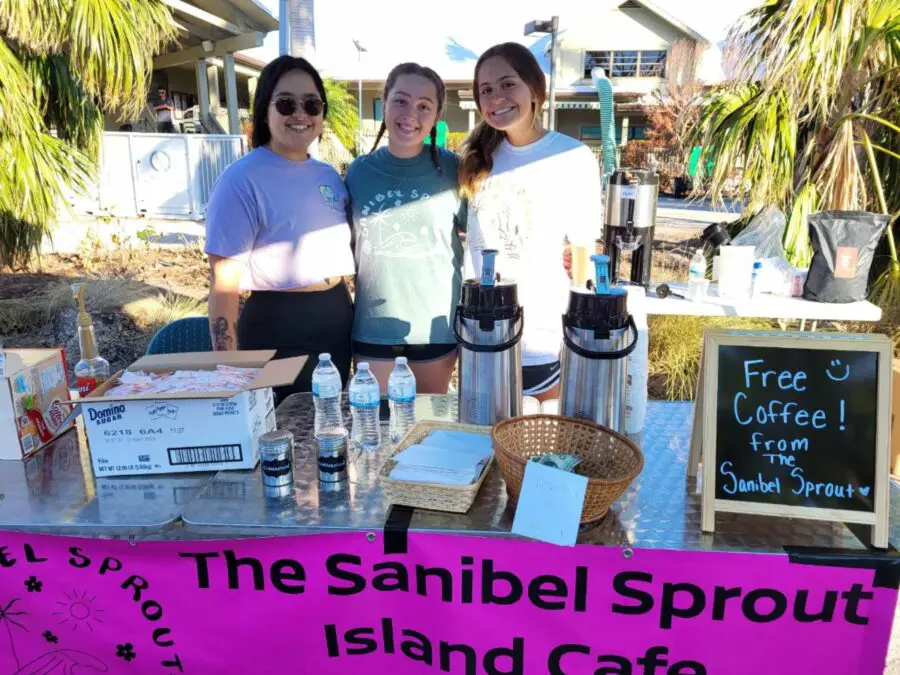 the Sanibel Sprout free coffee Ian