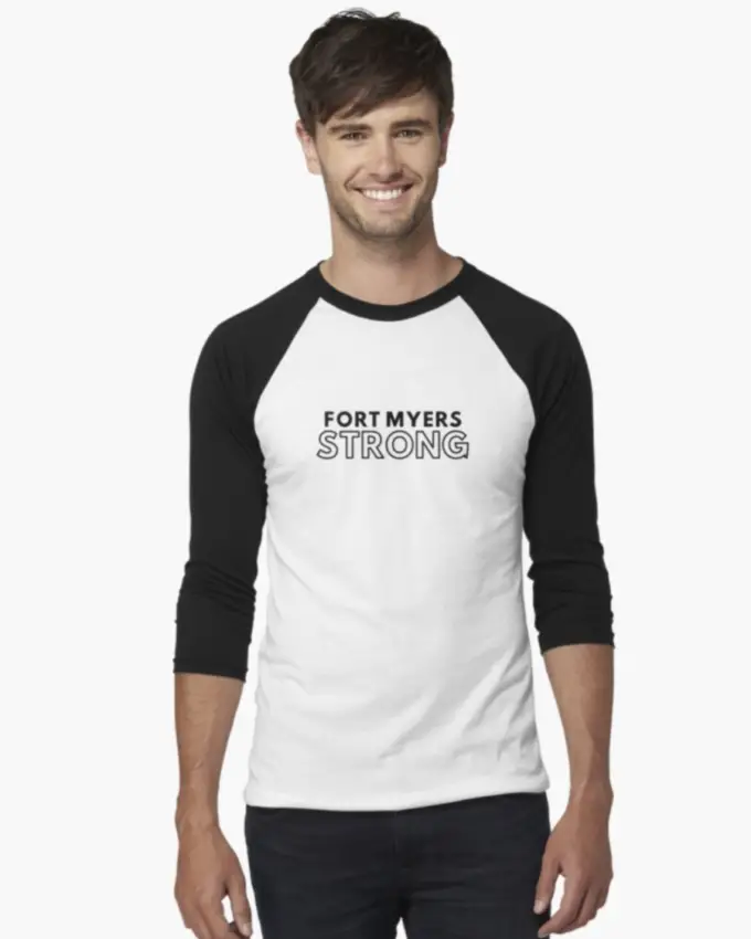 For Myers Strong baseball 3/4 sleeve t-shirt