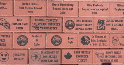 Naples Train Museum donation bricks