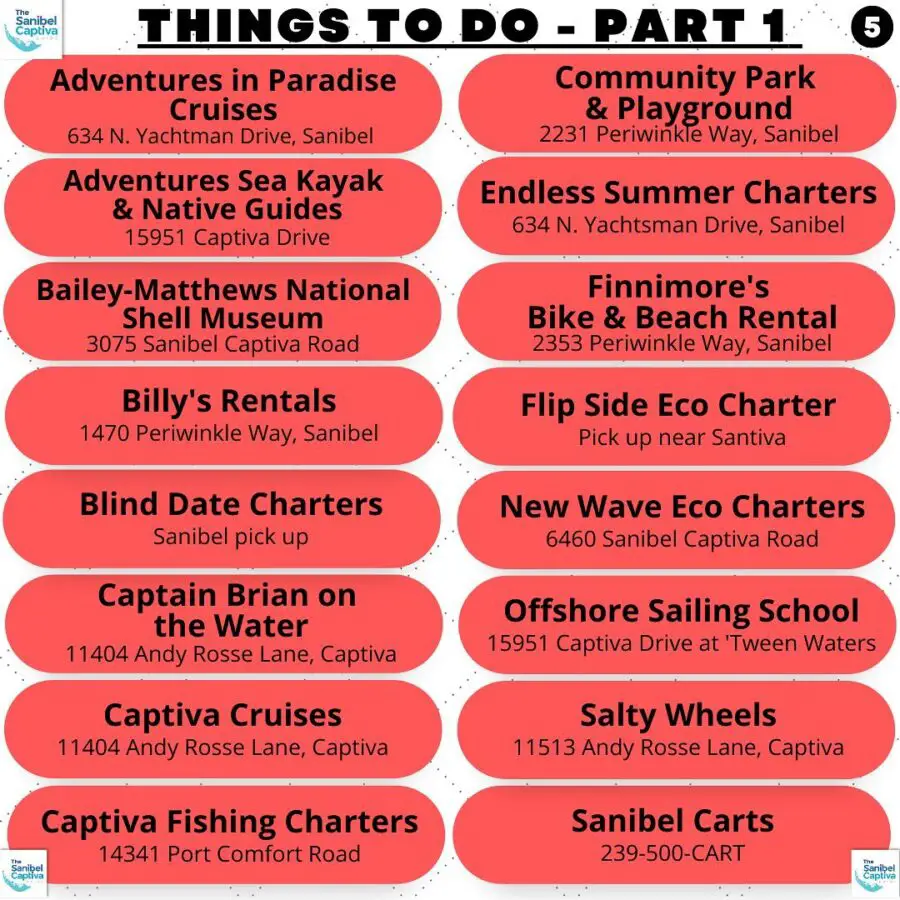 sanibel things to do open march 6 2023